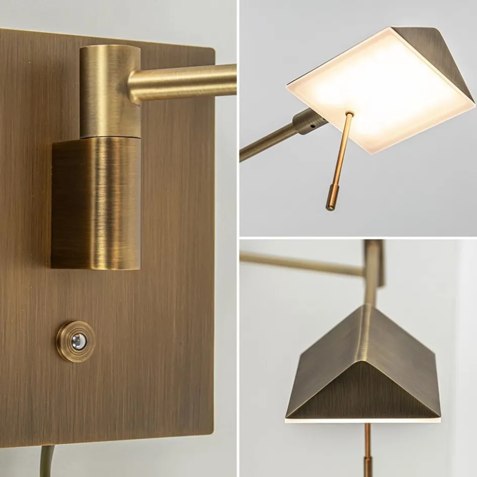 Verstelbare wandlamp brons inclusief LED dim to warm>Straluma Discount