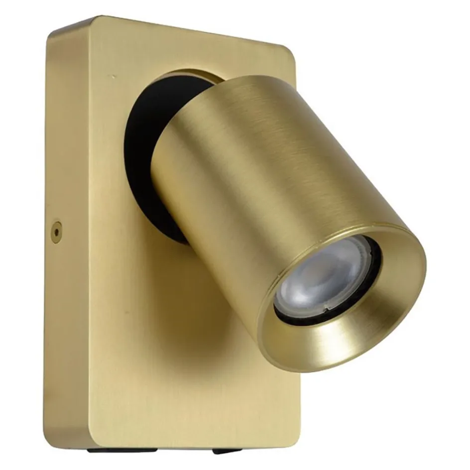 Verstelbare wandlamp mat goud inclusief dimbaar LED en USB>Straluma Clearance