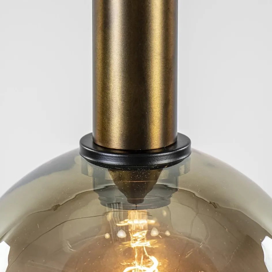 Videlamp Bella 5L rond zwart/brons+smoke>Straluma Clearance