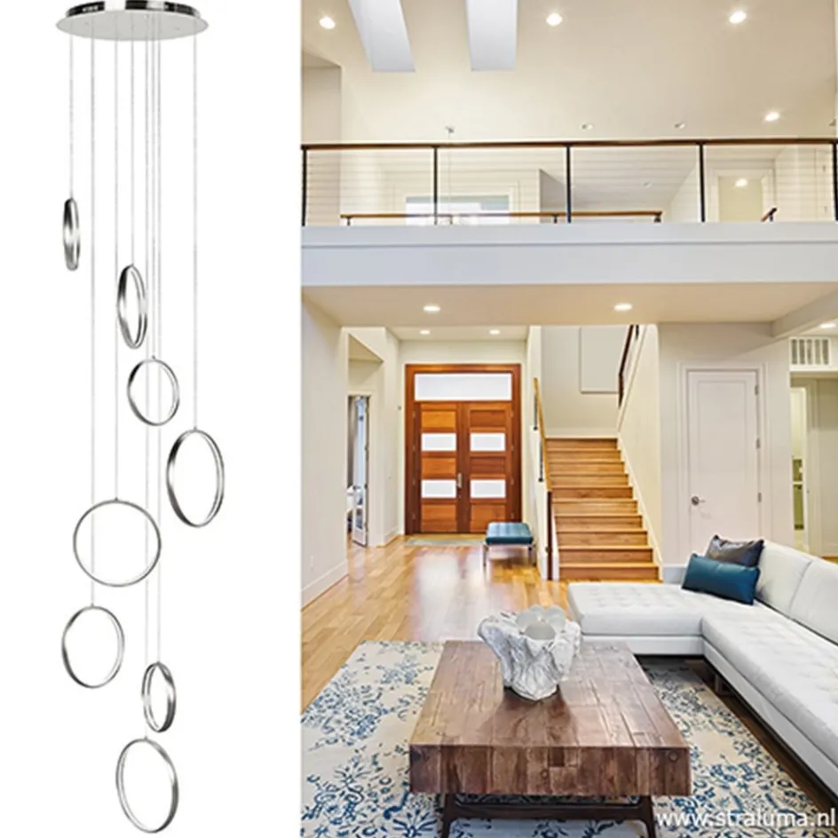 Videlamp Olympia nikkel 8 ringen>Straluma