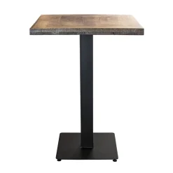 Vierkante bartafel mangohout 80x80 cm met zwarte poot>Straluma Discount