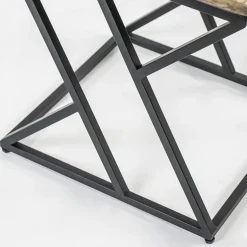 Vierkante bijzettafel zwart met mango hout><noscript><img width=