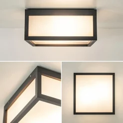 Vierkante buitenlamp dark grey plafond/wand></noscript>Straluma Sale