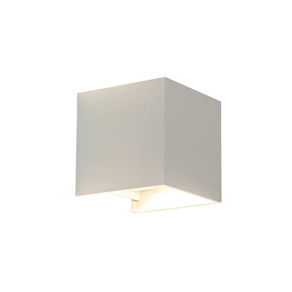 Vierkante buitenlamp wand wit IP54>Straluma Outlet