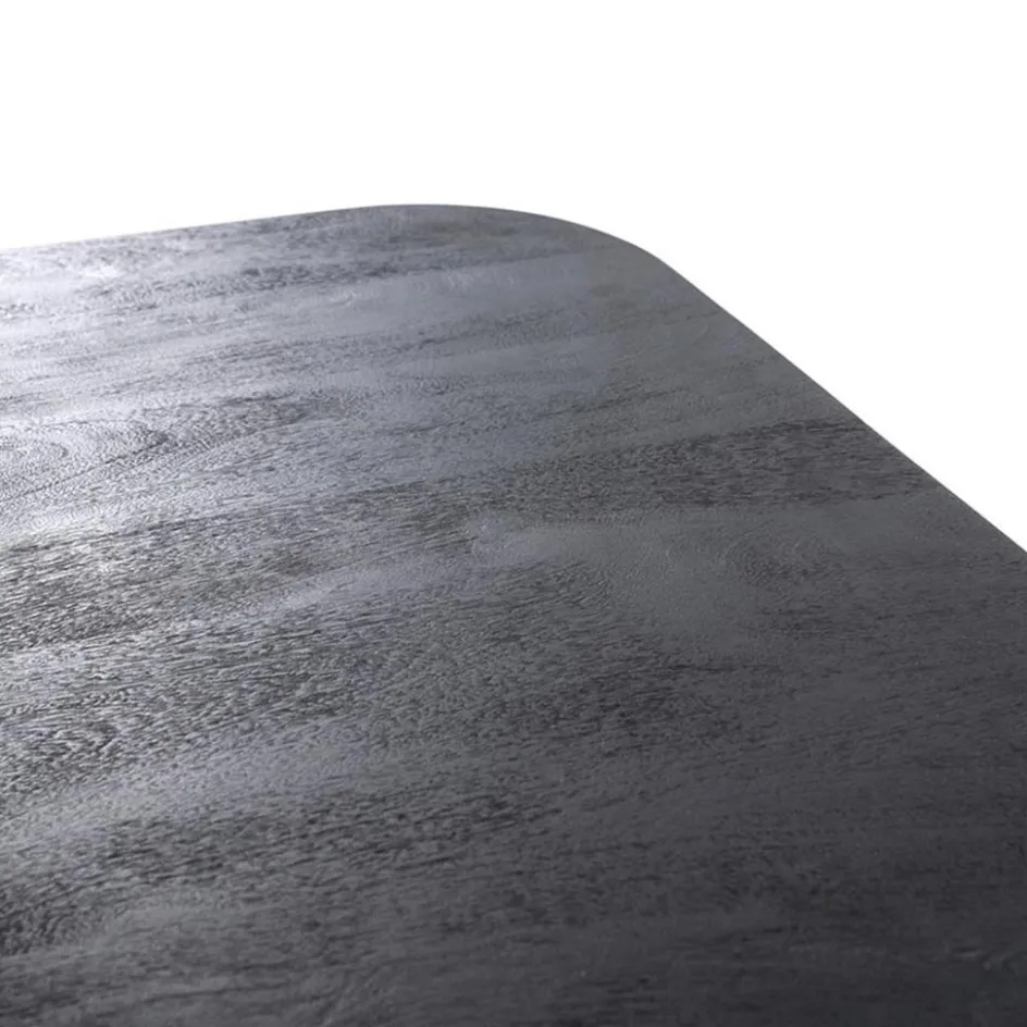 Vierkante eettafel zwart mango hout 150x150 cm>Straluma New