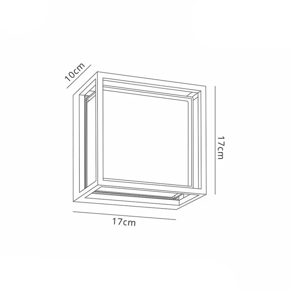 Vierkante LED wandlamp buiten IP65 antraciet>Straluma Online