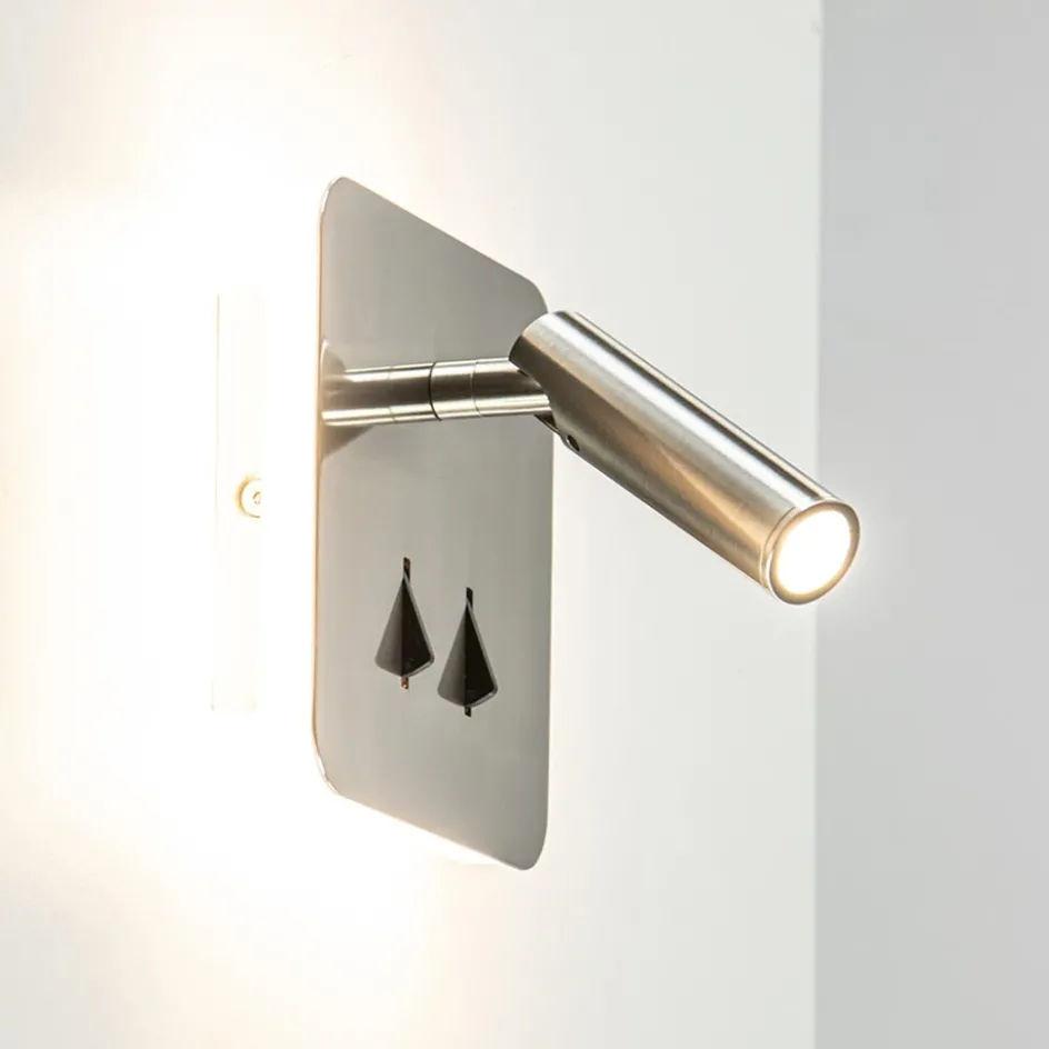 Vierkante LED wandlamp met verstelbare spot>Straluma