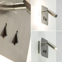 Vierkante LED wandlamp met verstelbare spot><noscript><img width=