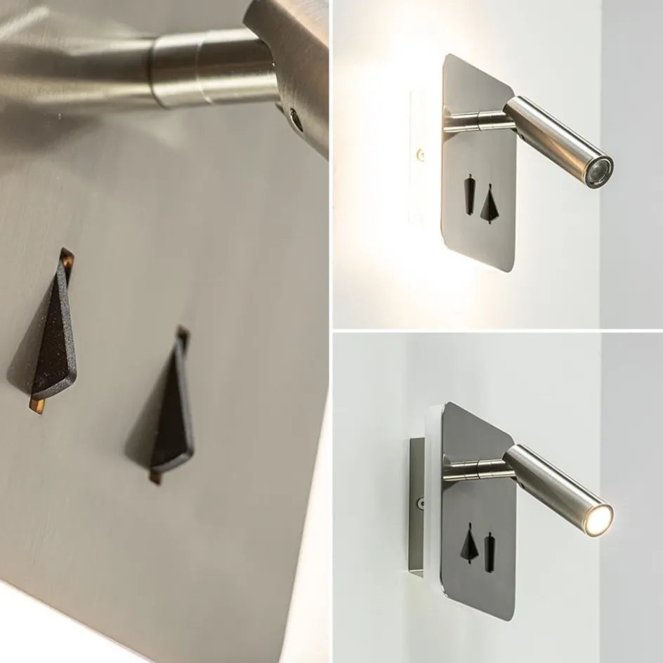 Vierkante LED wandlamp met verstelbare spot>Straluma