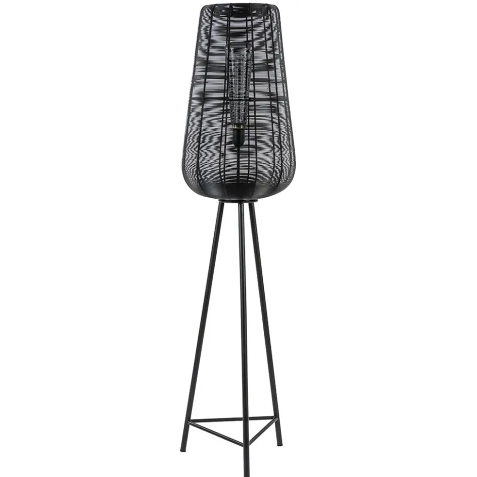 Vloerlamp Adeta driepoot draad zwart>Straluma