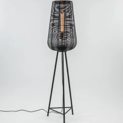 Vloerlamp Adeta driepoot draad zwart>Straluma