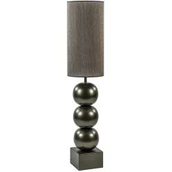 Vloerlamp bruin met cilinder kap bruin>Straluma Online