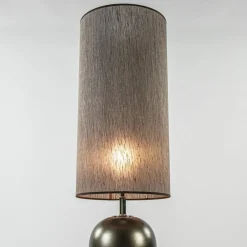 Vloerlamp bruin met cilinder kap bruin><noscript><img width=