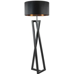 Vloerlamp Calitri zwart EXCL. KAP>Straluma Hot