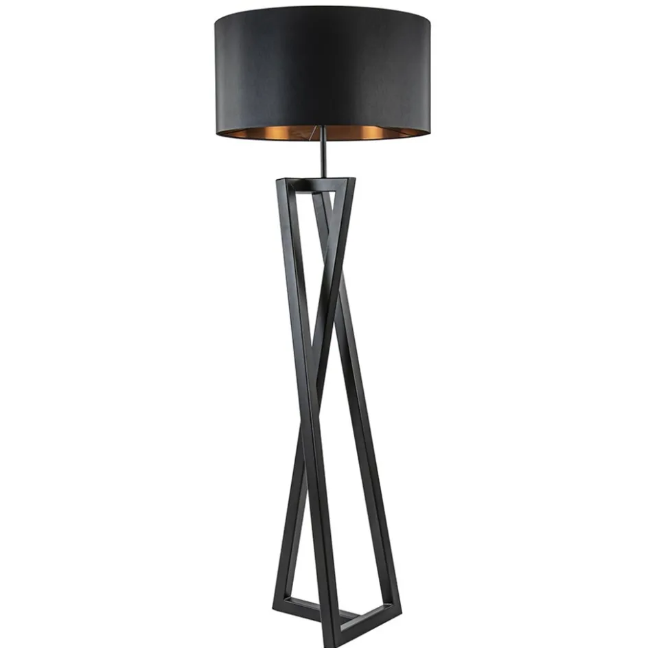 Vloerlamp Calitri zwart EXCL. KAP>Straluma Hot