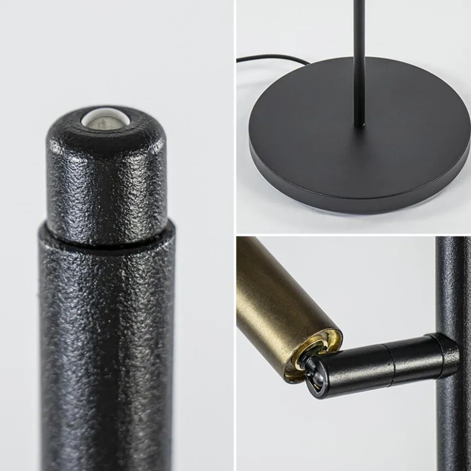 Vloerlamp Flute 2L zwart/brons 2xpushdim dtw>Straluma New