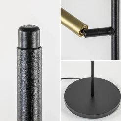 Vloerlamp Flute 2l zwart/matgoud pushdim></noscript>Straluma Hot