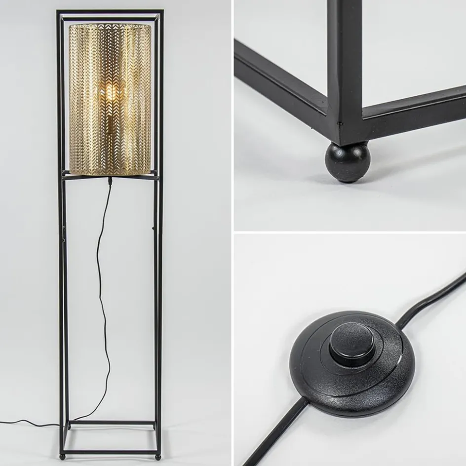 Vloerlamp Frame zwart/goud>Straluma Best
