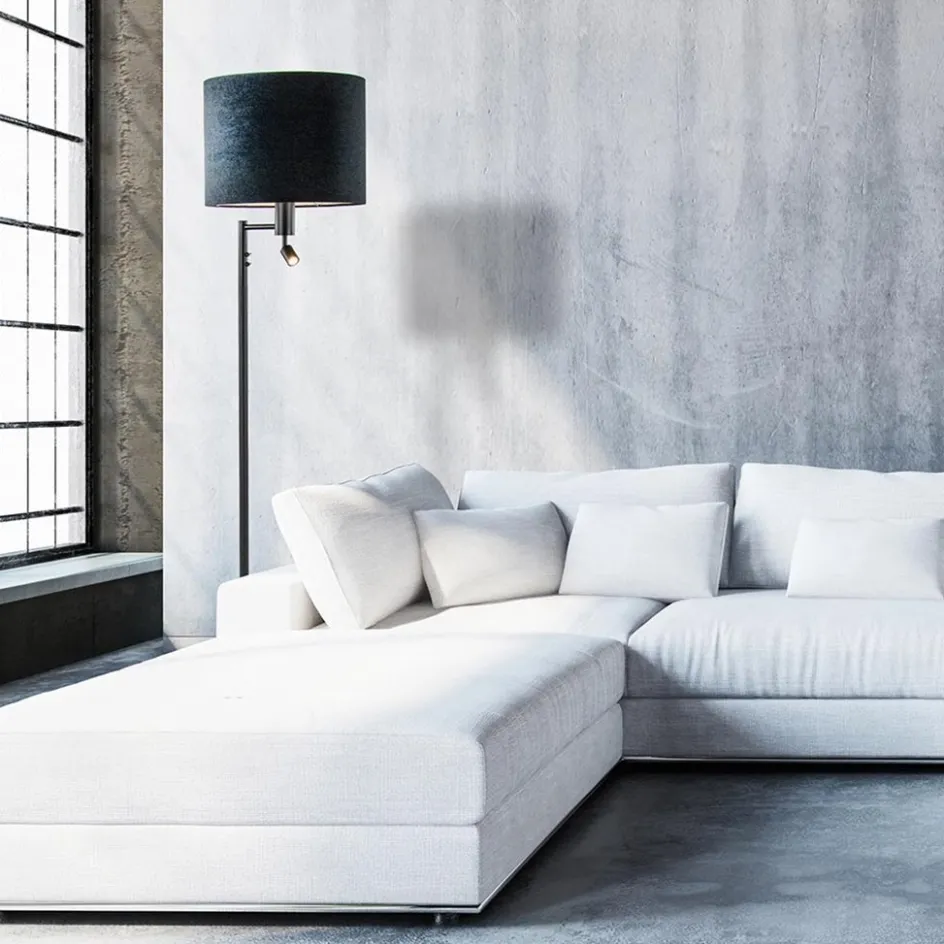 Vloerlamp Havana + leesspot zwart z/kap>Straluma Online