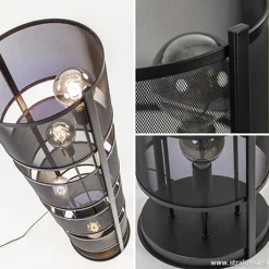 Vloerlamp 4L cilinder gaas zwart></noscript>Straluma Sale