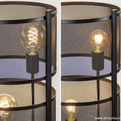 Vloerlamp 4L cilinder gaas zwart></noscript>Straluma Sale