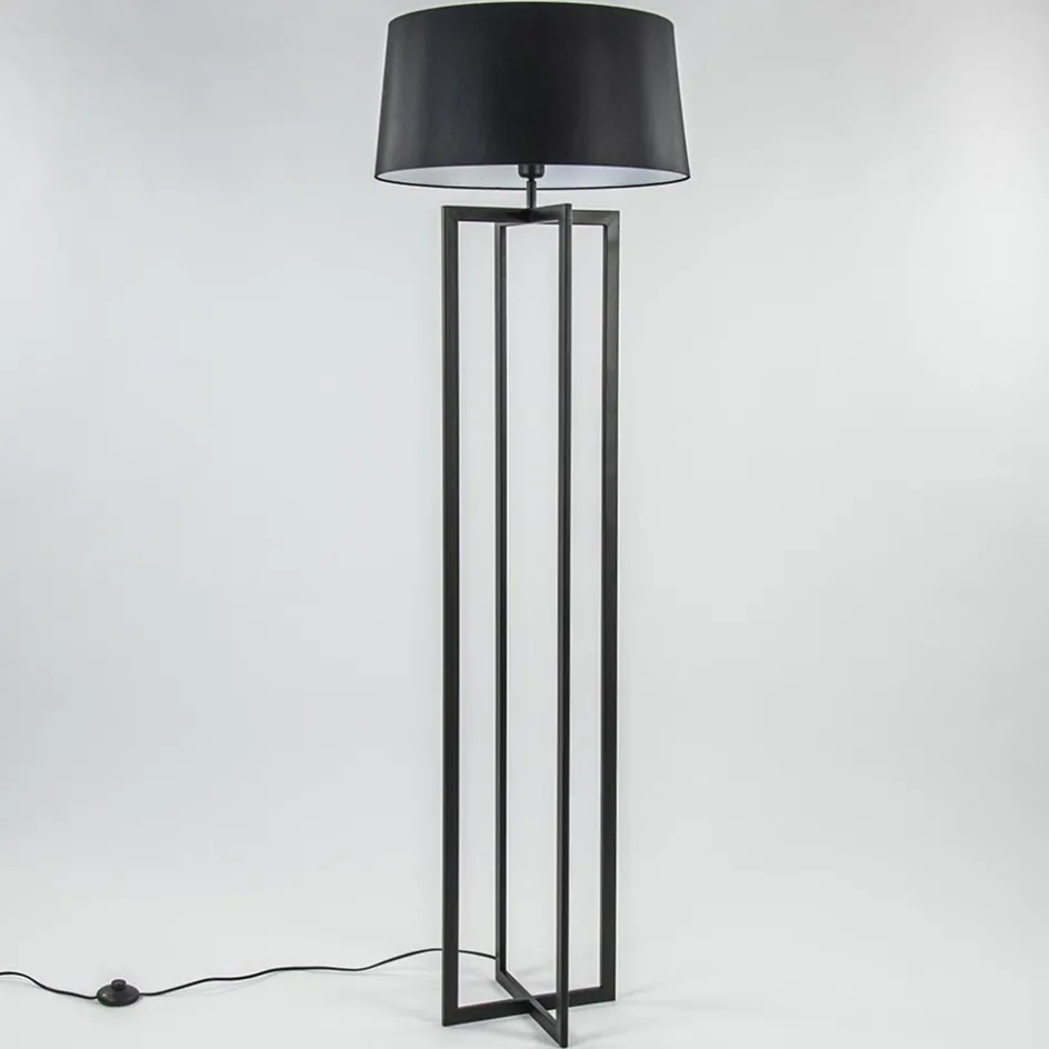 Vloerlamp Mace frame zwart exclusief kap>Straluma Best