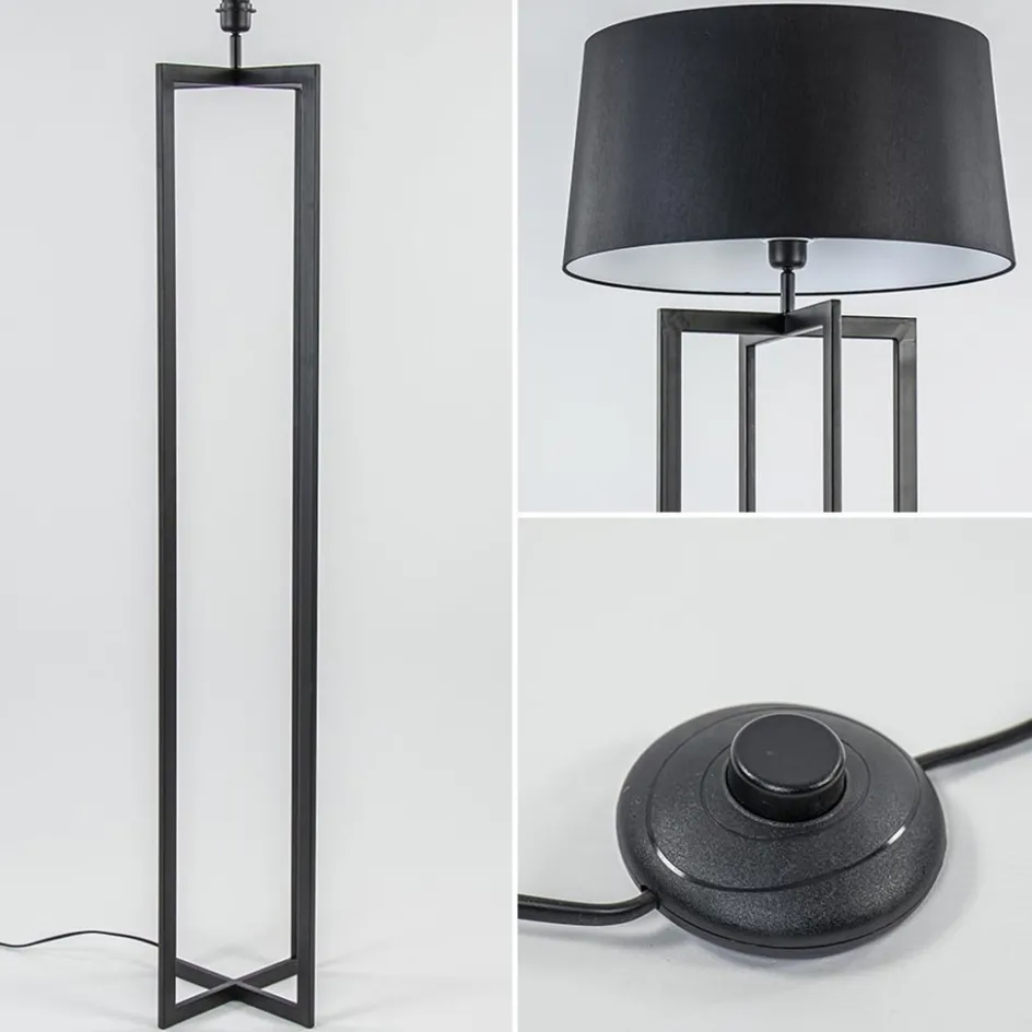 Vloerlamp Mace frame zwart exclusief kap>Straluma Best