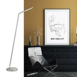 Vloerlamp mat nikkel LED verstelbaar><noscript><img width=