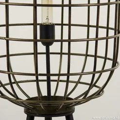 Vloerlamp oud-brons zwart kooi><noscript><img width=