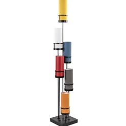 Vloerlamp zwart 6L multicolor rood>Straluma Outlet