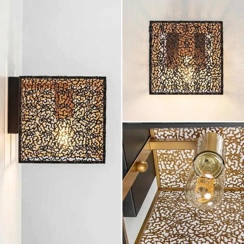 Wandlamp Avola zwart/goud>Straluma Outlet