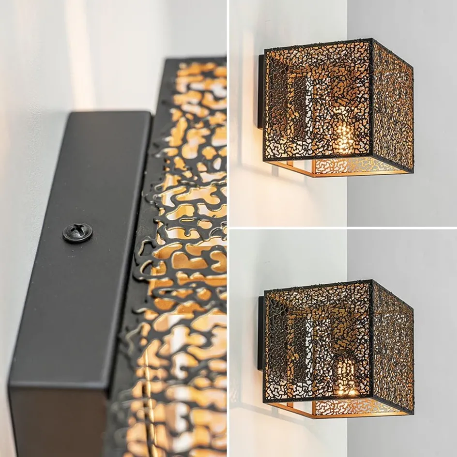 Wandlamp Avola zwart/goud>Straluma Outlet