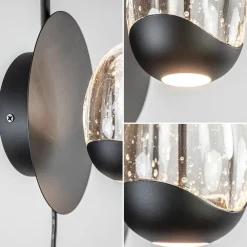 Wandlamp Black Egg zwart/helder glas><noscript><img width=