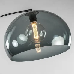 Wandlamp boog met smoke plexibol kap><noscript><img width=