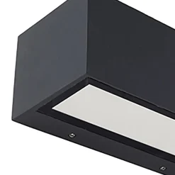 Wandlamp breed up+down antraciet IP54>Straluma New