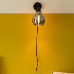 Wandlamp Cambio zwart + smoke glas></noscript>Straluma Hot