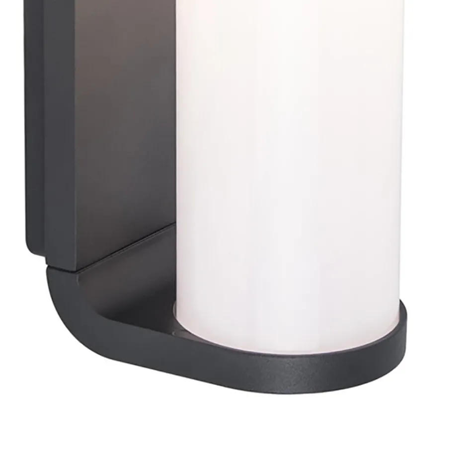 Wandlamp cilinder buiten grijs IP44 inclusief LED>Straluma Hot