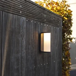 Wandlamp cilinder buiten grijs IP44 inclusief LED><noscript><img width=