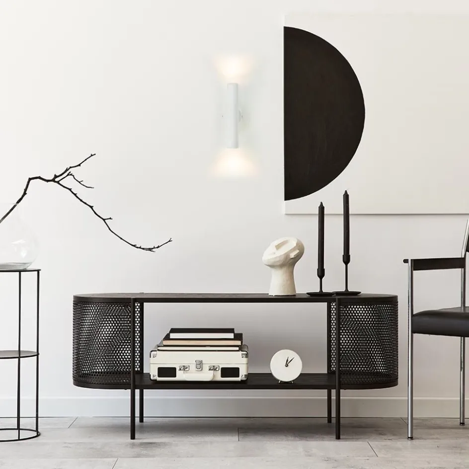 Wandlamp cilinder wit up+down GU10>Straluma Hot