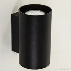 Wandlamp cilinder zwart up+down gu10><noscript><img width=