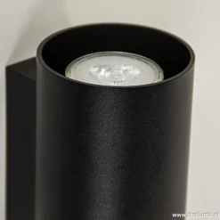 Wandlamp cilinder zwart up+down gu10><noscript><img width=