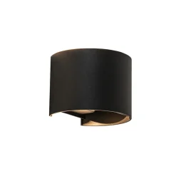 Wandlamp Davos afgerond zwart IP54 2700k>Straluma