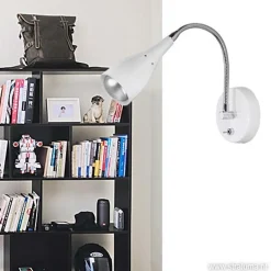 Wandlamp Elite verstelbaar nikkel wit></noscript>Straluma Hot
