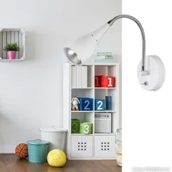 Wandlamp Elite verstelbaar nikkel wit></noscript>Straluma Hot