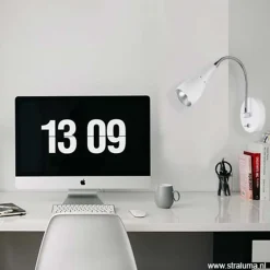 Wandlamp Elite verstelbaar nikkel wit></noscript>Straluma Hot