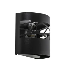 Wandlamp halve cilinder mat zwart>Straluma New