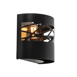 Wandlamp halve cilinder mat zwart>Straluma New