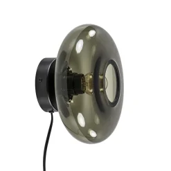 Wandlamp Hoseki zwart + smoke glas>Straluma Online