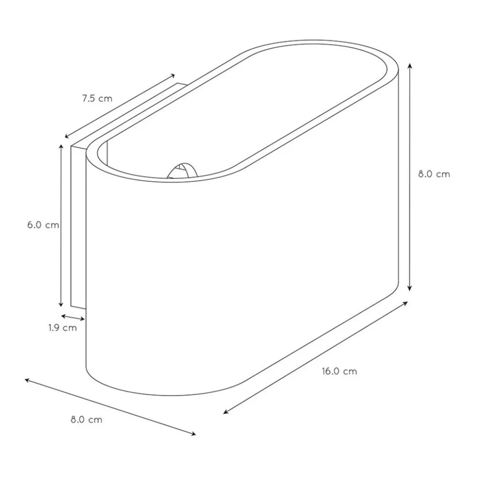 Wandlamp klein ovaal wit>Straluma Clearance