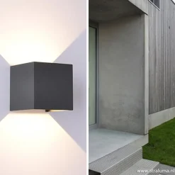 Wandlamp kubus buiten antraciet IP54></noscript>Straluma Clearance